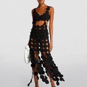 A.W.A.K.E. MODE Women's Black Circle Maxi Dress